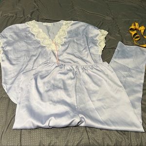 Cinema exoile vintage pajama set light purple size large two piece pants top